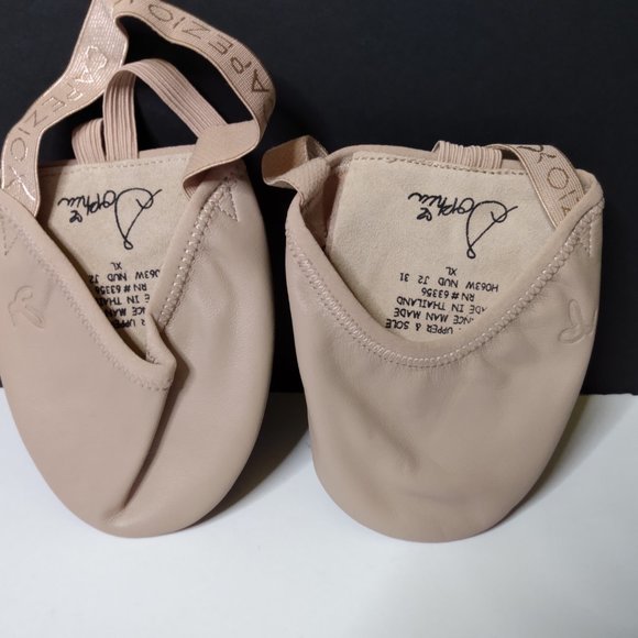 Capezio Sophia Lucia Leather Pirouette Lyrical Dance Half-Shoes Size XL - Picture 4 of 8